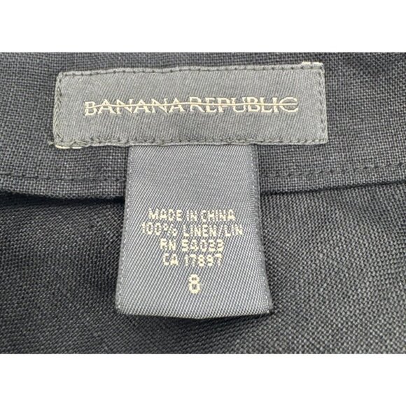 Linen A Line Skirt black Banana Republic size 8 womans - Picture 4 of 5